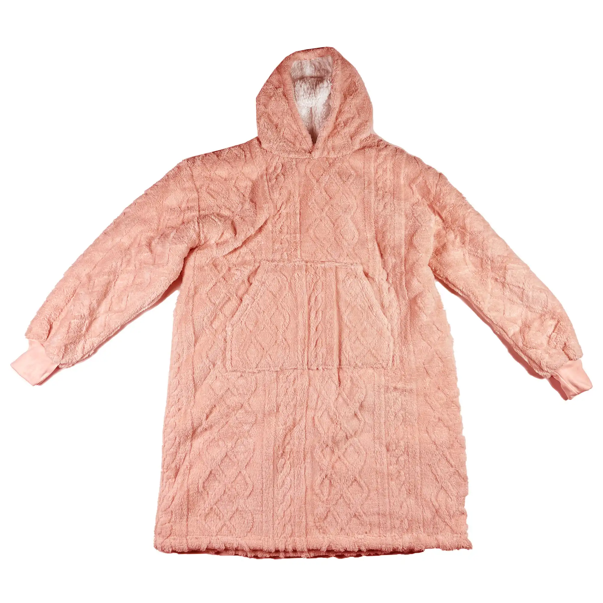 Sophie Oversized Fleece Hoodie - rose tan